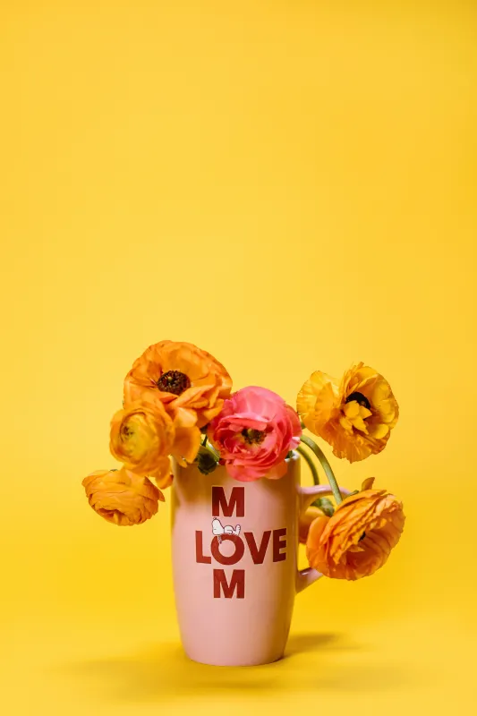 Love you MOM, Yellow, iPhone wallpaper