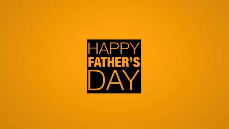 Happy Father's Day, Yellow background