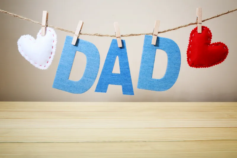 Love You Dad, Wooden background, 5K