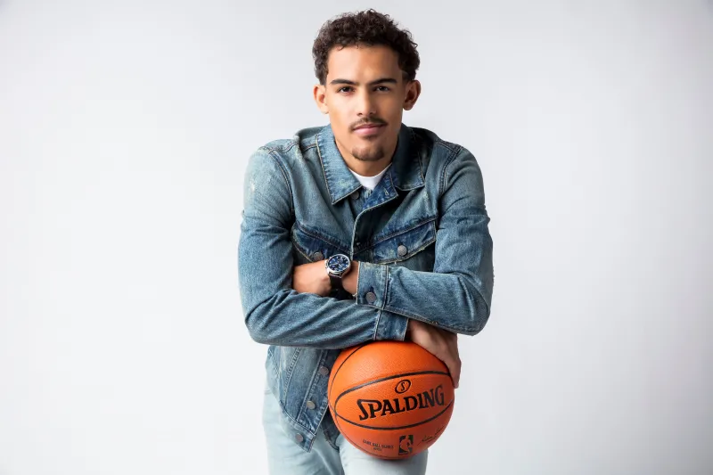 Trae Young 8K Wallpaper, White background, American basketball player