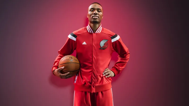 Damian Lillard HD background, American basketball player