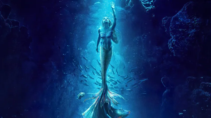 The Little Mermaid 4K wallpaper, Halle Bailey as Ariel, Disney movies, Disney Princess, 2023 Movies