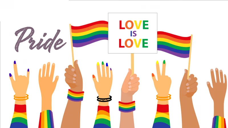 Love Is Love, LGBTQ, Pride flag, Rainbow, 5K