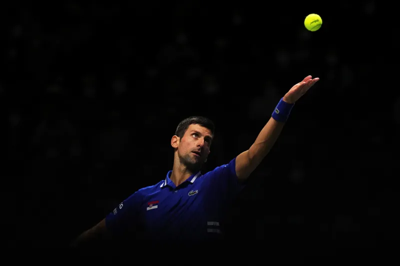 Novak Djokovic QHD Wallpaper, Black background