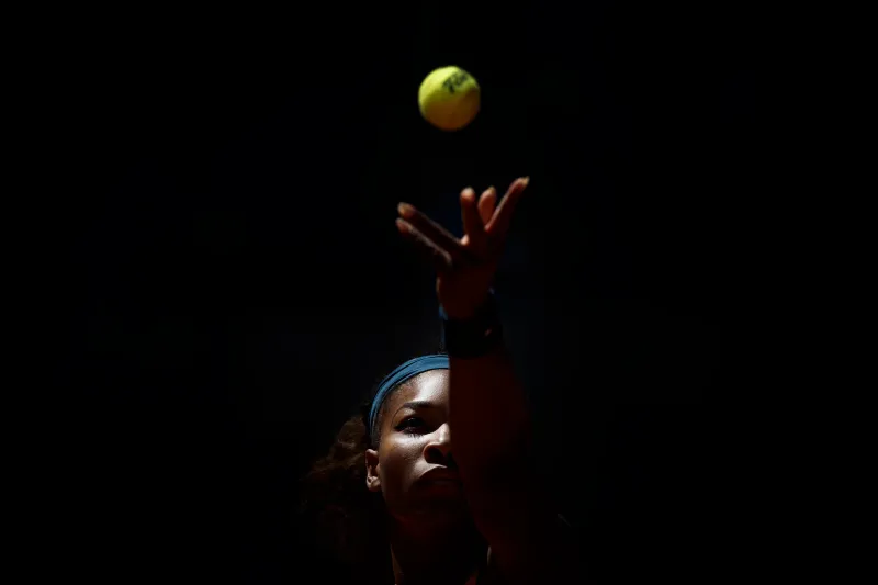 Serena Williams 4K Wallpaper, Black background