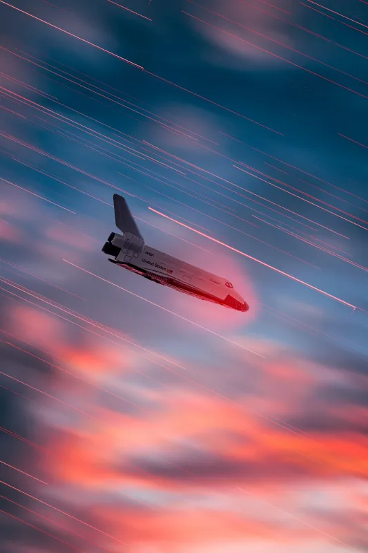 NASA Space shuttle, 4k background, Enterprise, Atmosphere
