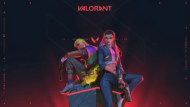 Neon Valorant 5K Wallpaper