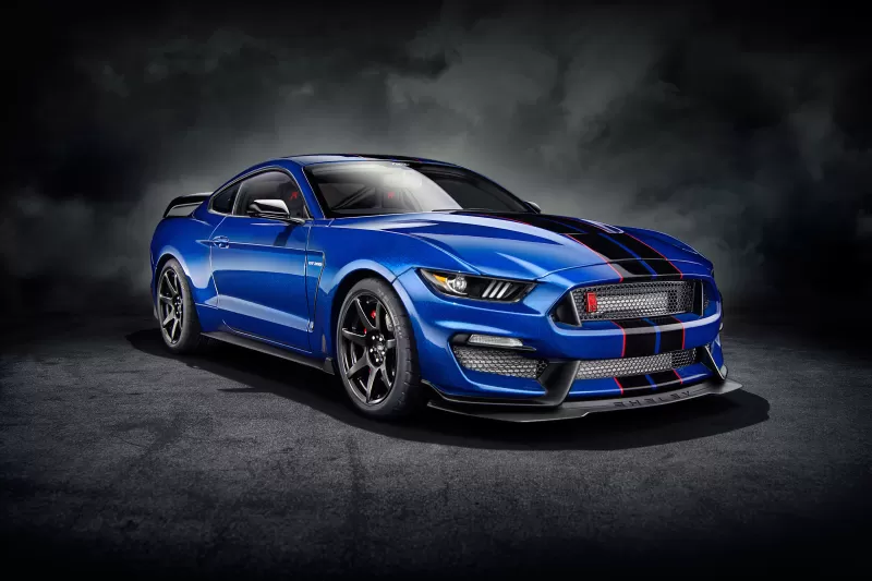 Ford Mustang Shelby GT350, Sports cars, 5K, Dark background