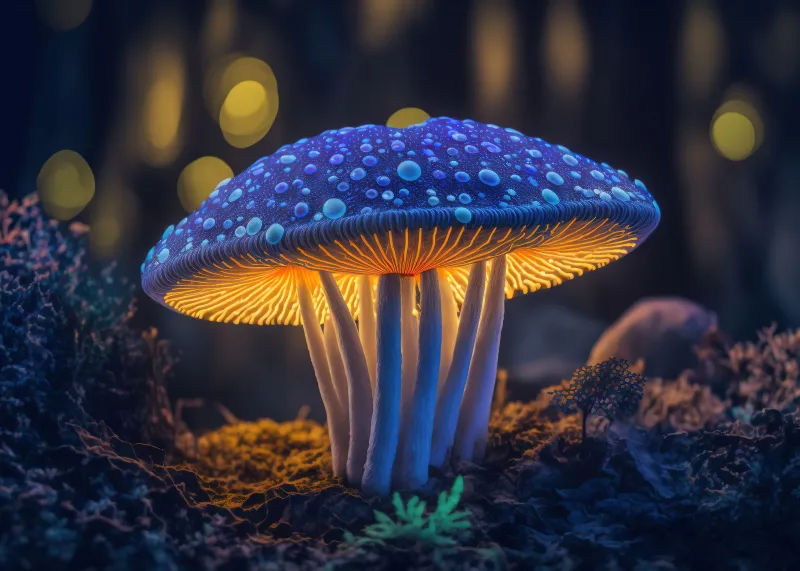 Mushroom AI generated wallpaper