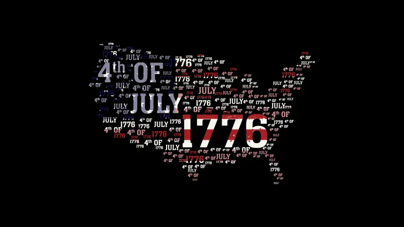4th of July 1776 wallpaper, USA Map