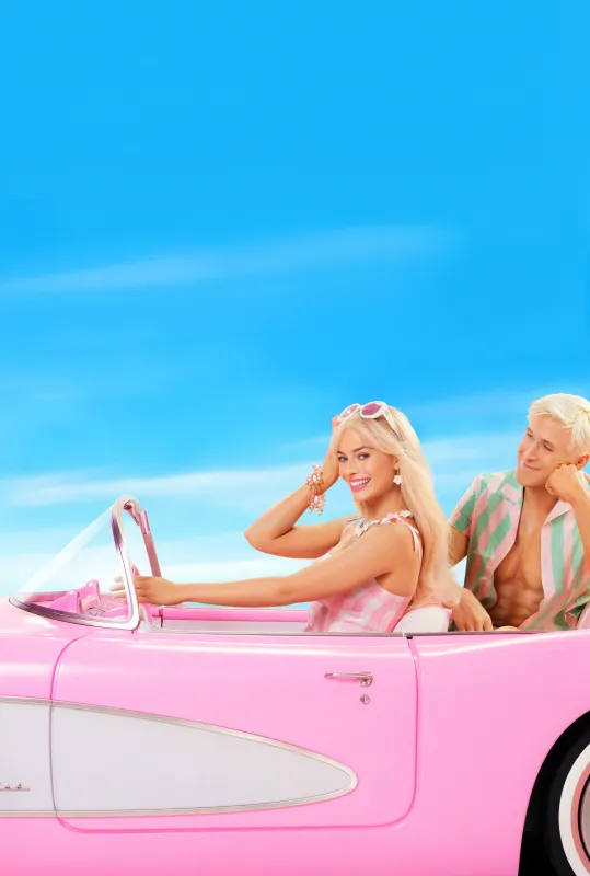 Margot Robbie as Barbie, Ryan Gosling as Ken, iPhone wallpaper