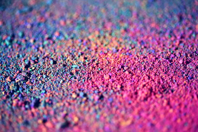 Chalk dust, Colorful, Bokeh, Macro, 5K wallpaper