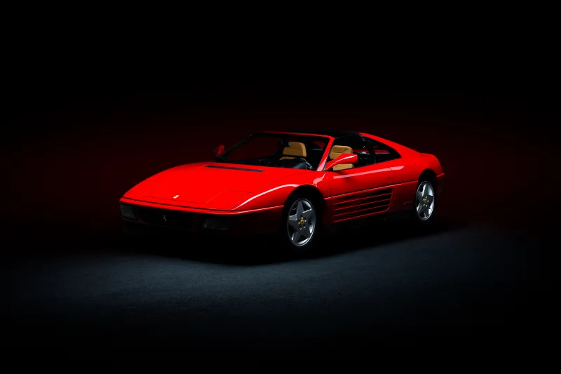 Ferrari 348, Classic sports car, Dark background 5K