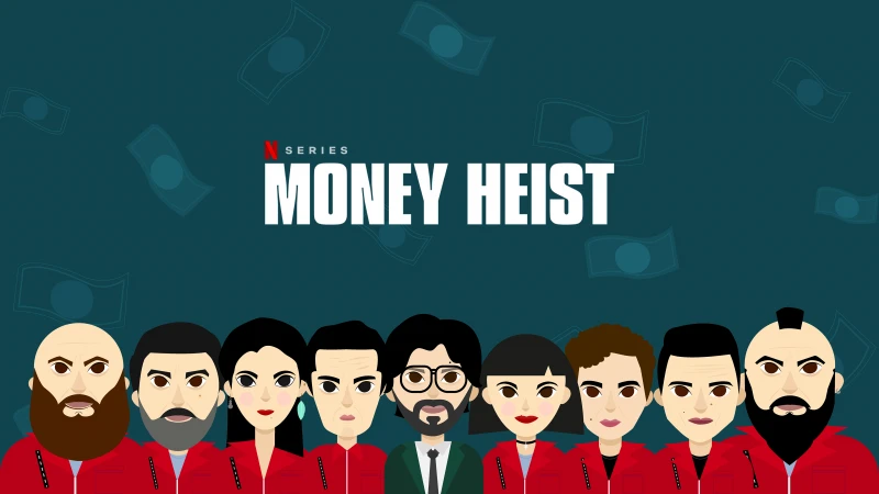 Money Heist Illustration 4K Wallpaper