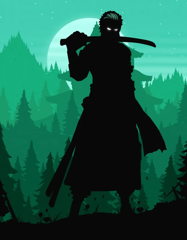 One Piece Roronoa Zoro Green Wallpaper - Zoro Wallpaper iPhone