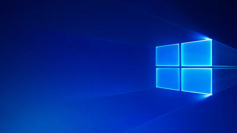 Windows 10, Microsoft Windows, Blue, Glossy, Blue background