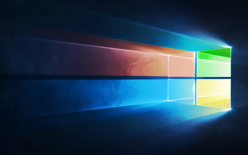 Microsoft Windows, Windows 10, Colorful, Blue background