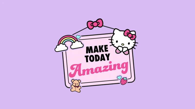 Make today Amazing, Hello kitty quotes, Purple aesthetic