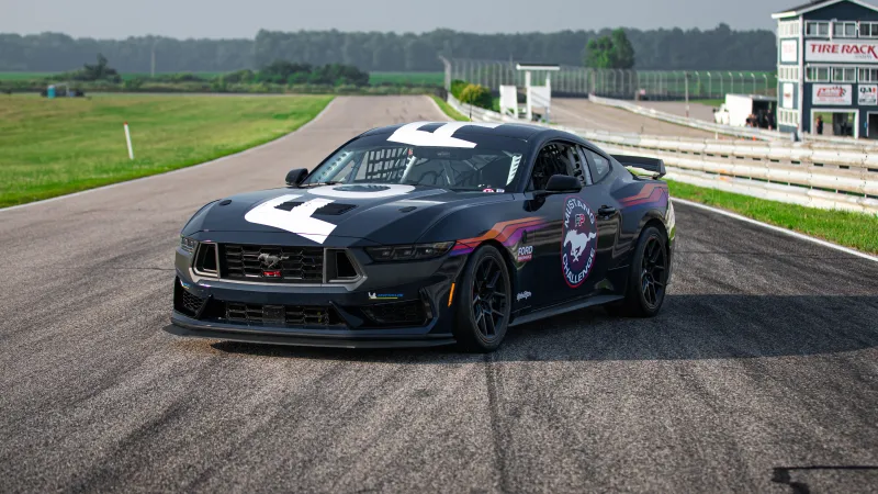 Ford Mustang Dark Horse R, 2024, Race cars, Race track, 5K
