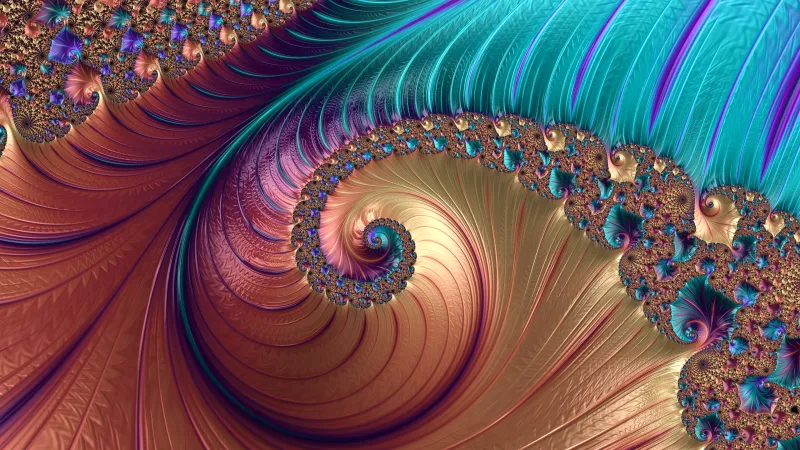 Colorful fractal, 4K wallpaper