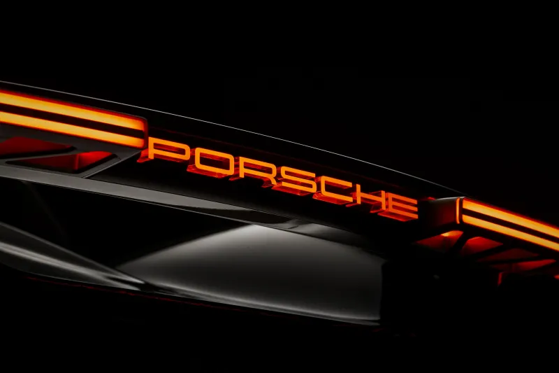 Porsche Mission X, Rear View, Illuminated, Logo