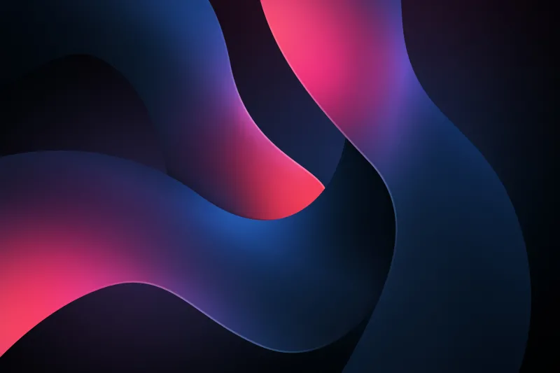 Dark blue, Pink abstract, Swirl, Gradients, 5K