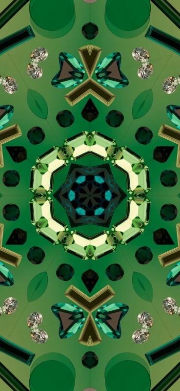 iOS 17 Kaleidoscope Background Green