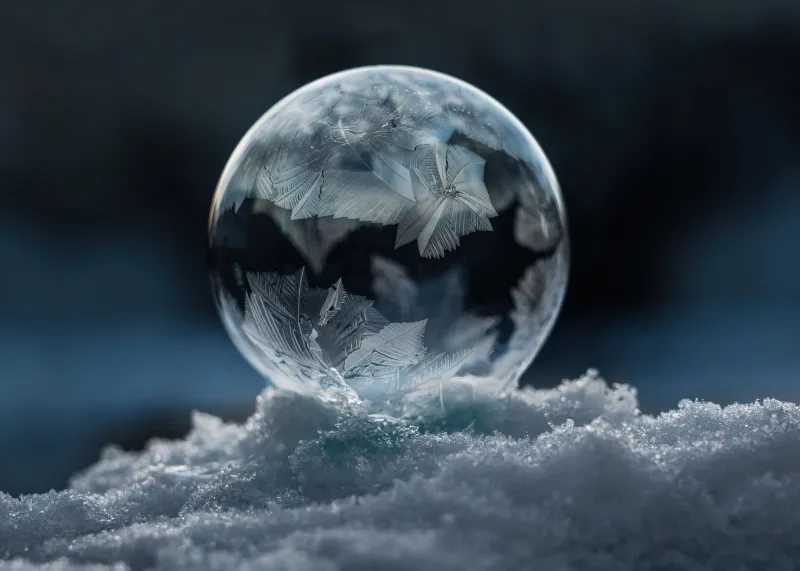 Crystal Ball, Winter, Frozen