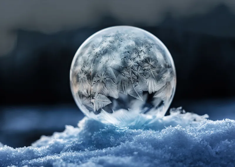 Frozen Crystal Ball 4K wallpaper