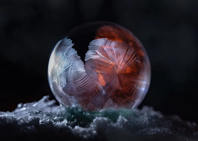 Frozen Crystal Ball, 4K wallpaper