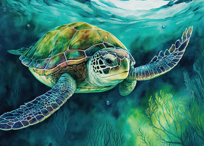 Sea turtle Paint