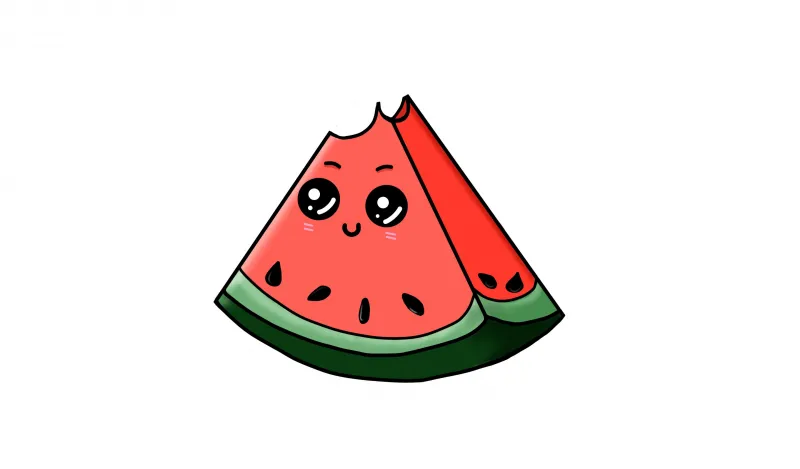 Watermelon Kawaii, HD wallpaper