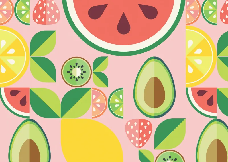 Watermelon Illustration, 4K wallpaper