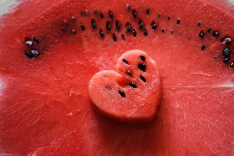 Heart Watermelon, 5K wallpaper