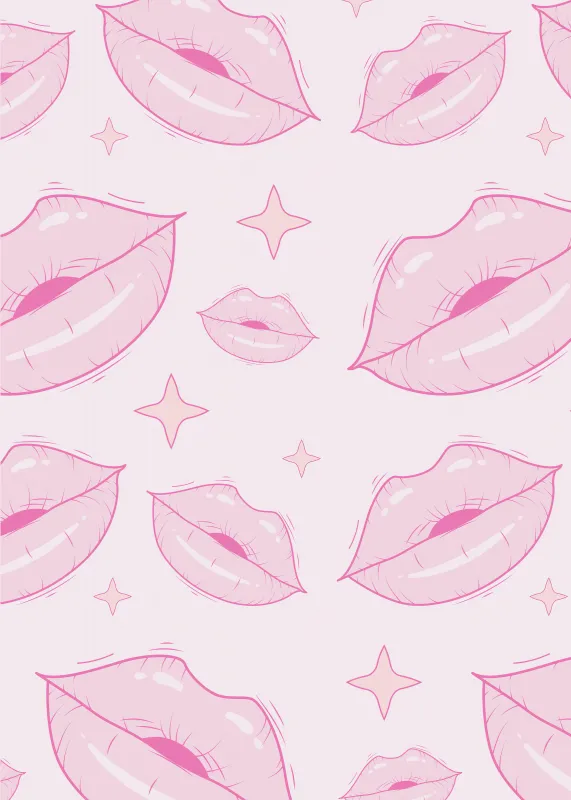 Pink lips, Preppy iPhone wallpaper