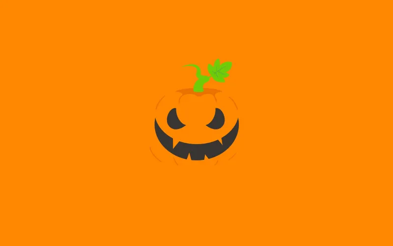Cute Halloween Pumpkin, 4k background