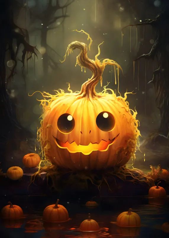 Cute Halloween Pumpkin iPhone wallpaper