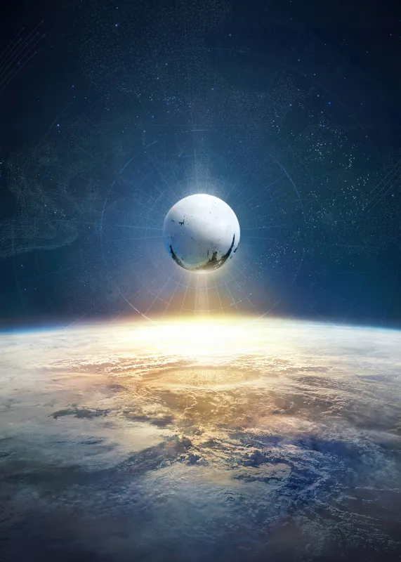 Destiny Arrival to Earth, 4K iPhone wallpaper