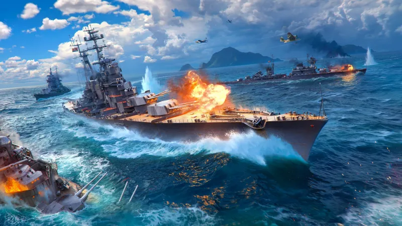 World of Warships 5K wallpaper