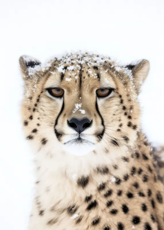 Snow leopard, iPhone wallpaper 4K