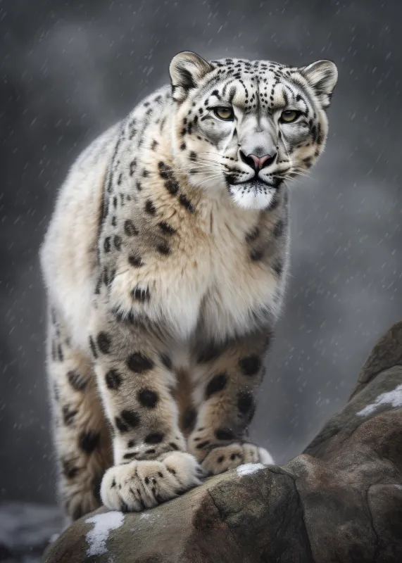 Snow leopard iPhone wallpaper 4K