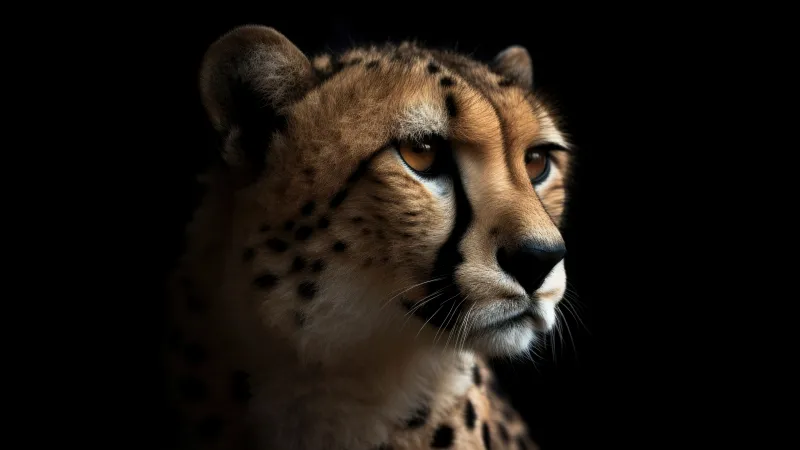 Cheetah Dark, 4K wallpaper