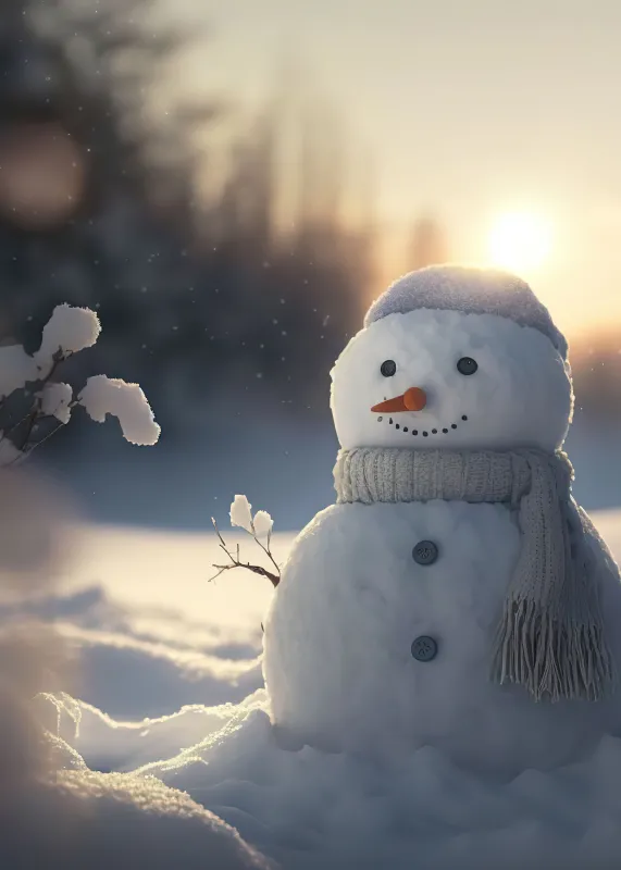 Snowman iPhone wallpaper