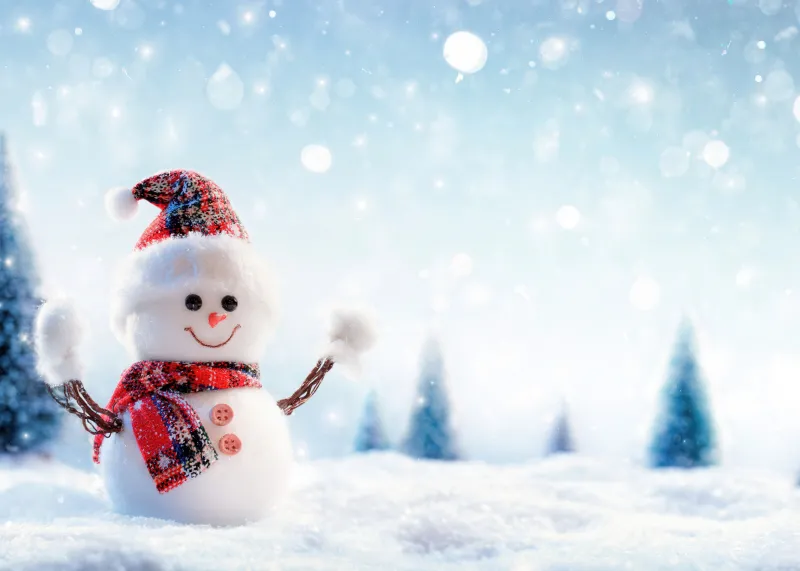 Snowman background, Snowfall