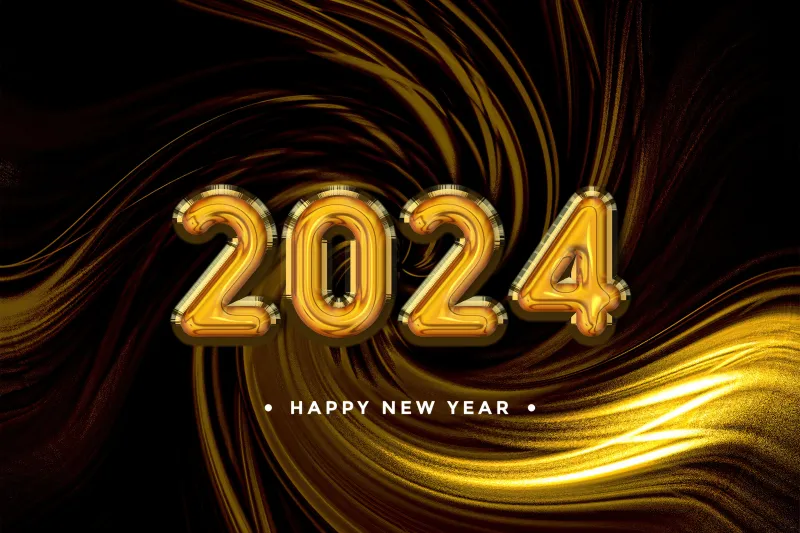 2024 Happy New Year, 4k background