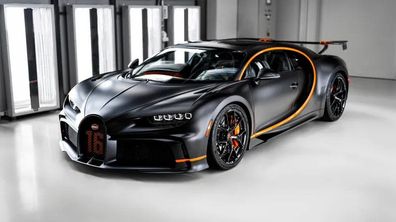 Bugatti Chiron Pur Sport, 2023, Exotic car, Black cars, Carbon Fiber