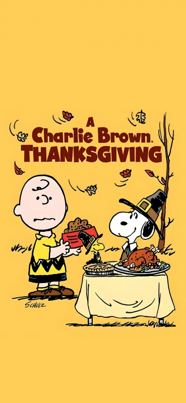 Snoopy, Charlie Brown, Thanksgiving iPhone Wallpaper