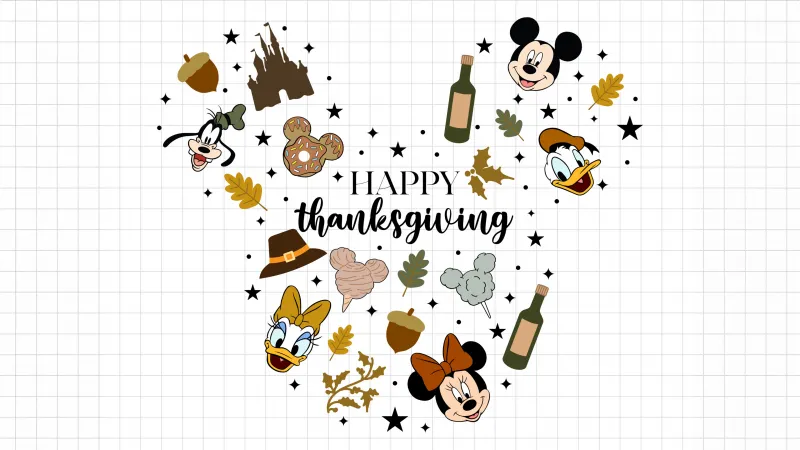 Disney Happy Thanksgiving, 4k background