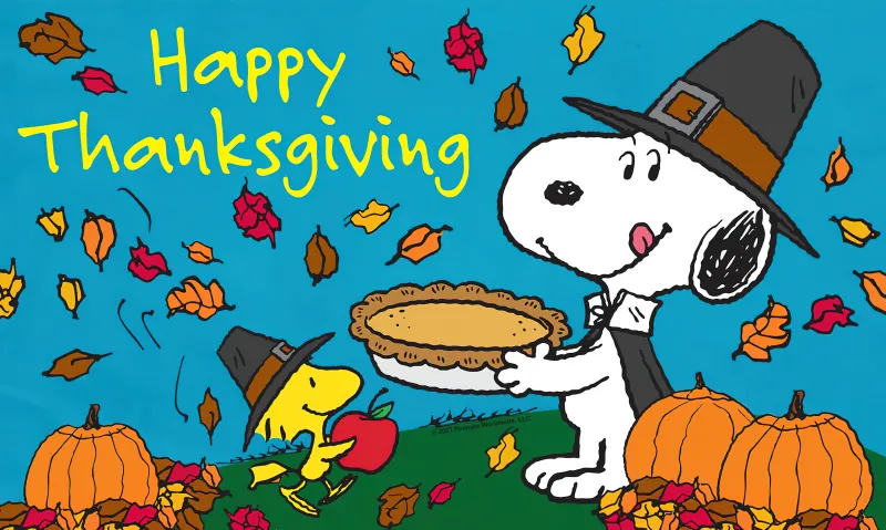 Snoopy, Happy Thanksgiving 4K wallpaper