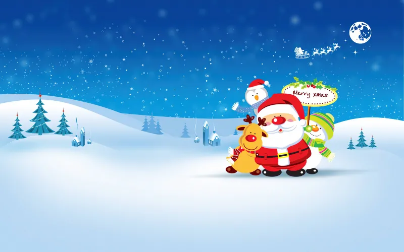 Santa Claus, Merry Xmas 4K wallpaper